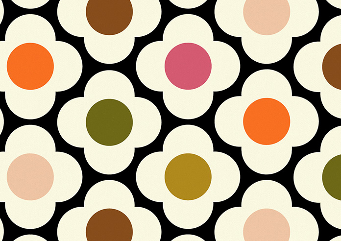 Orla Kiely Spot Flower, Red Multi - Roman Blind - Image 7